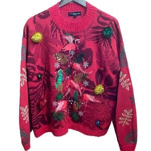 33 Degrees Flamingo Christmas Sweater